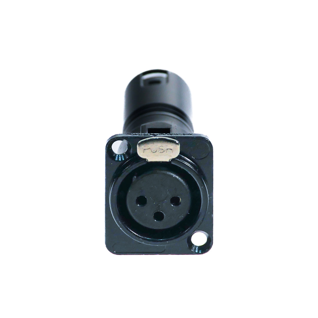 Perfex XLR Macho a XLR Hembra Chasis Conector,(Sort)