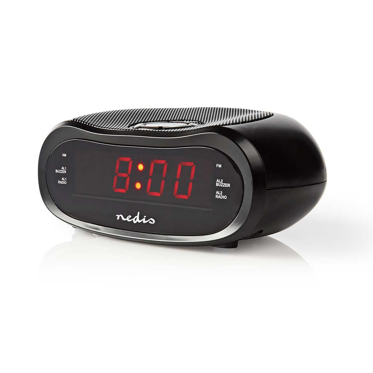 Radio despertador con alarma (Ovalado)
