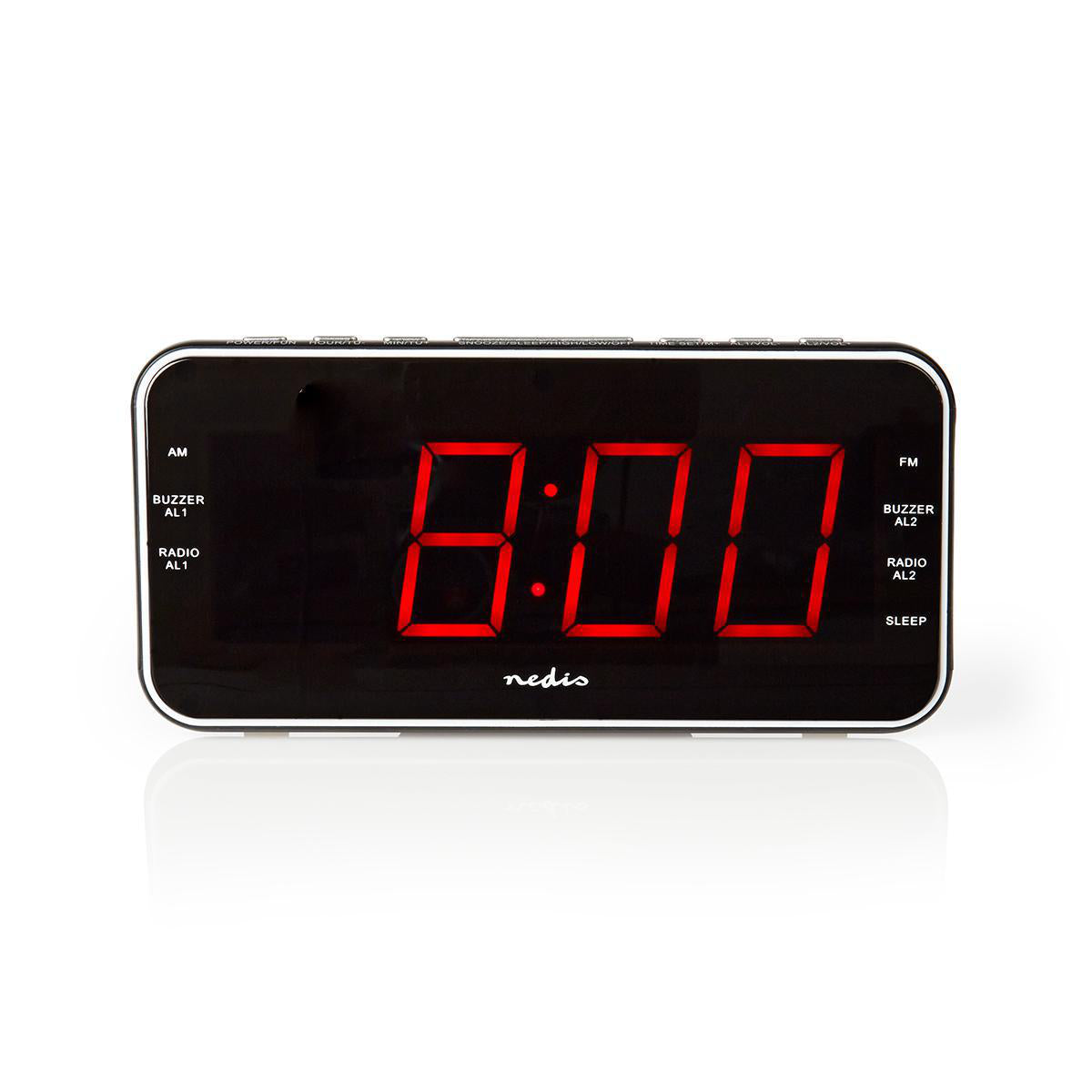 Radio despertador con alarma