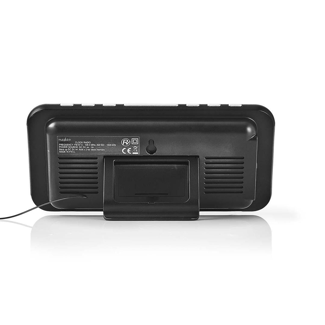 Radio despertador con alarma