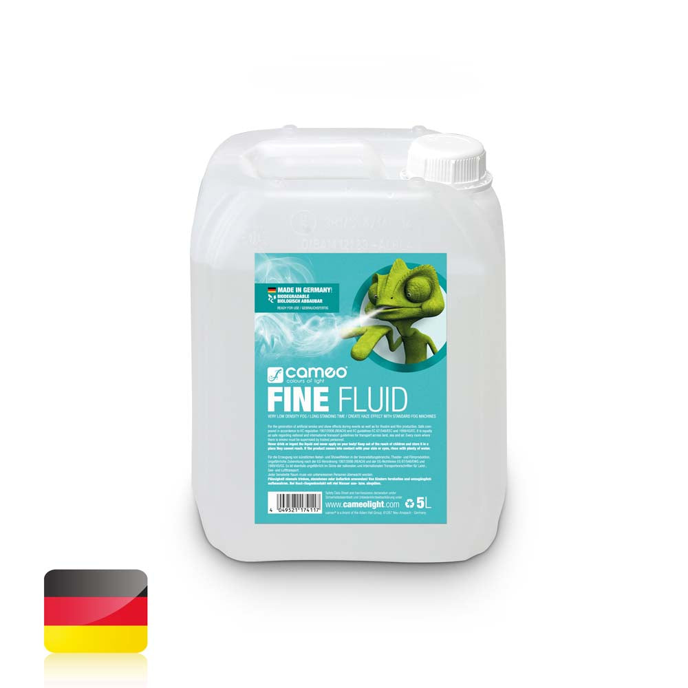 Cameo FINE FLUID 5 L - Líquido de haze para efecto de neblina de muy baja densidad y tiempo de suspensión muy largo 5 L