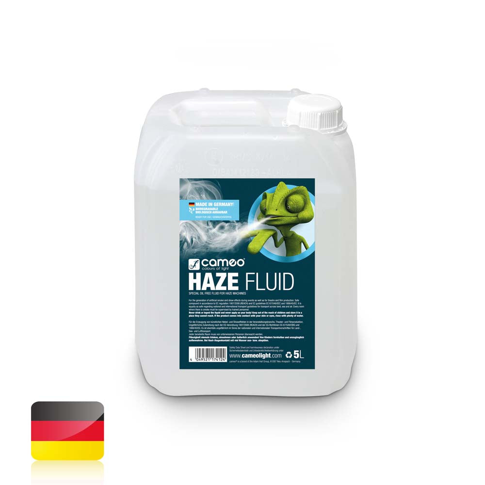 Cameo HAZE FLUID 5 L - Líquido de haze para una niebla fina y gran durabilidad, 5 L, sin aceite