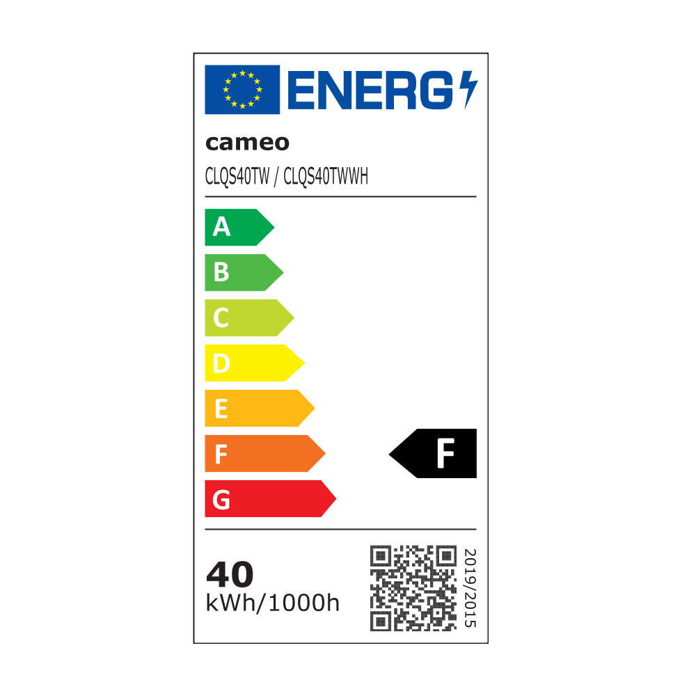 Cameo Q-SPOT 40 TW - spot compacto con LED blanco ajustable de 40 W, en negro