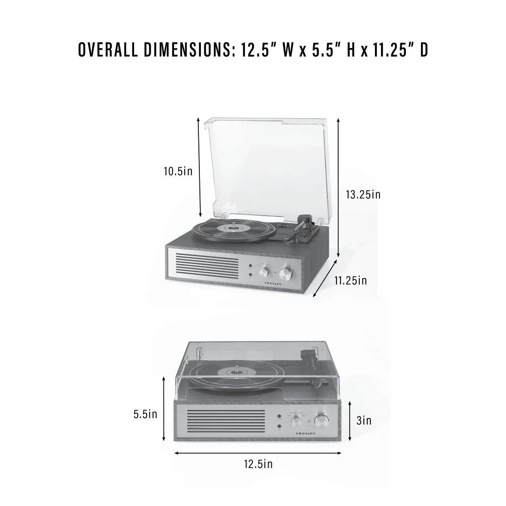 Crosley Miles Pladespiller, Sort