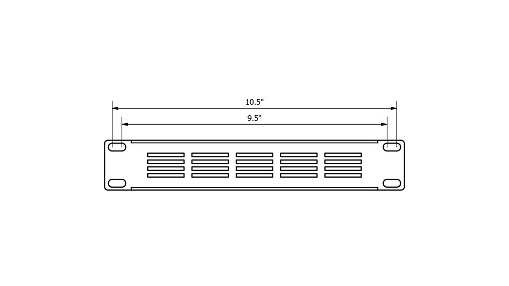 Caymon 1 unit 9,5" og 10,5" stål ventilationsplade