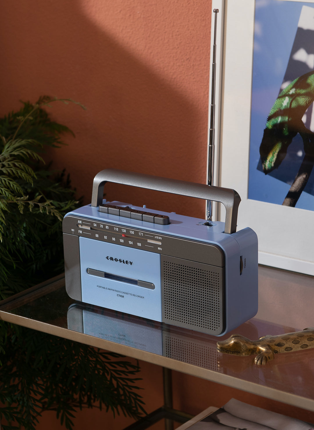 Crosley - Reproductor de casetes (Azul)