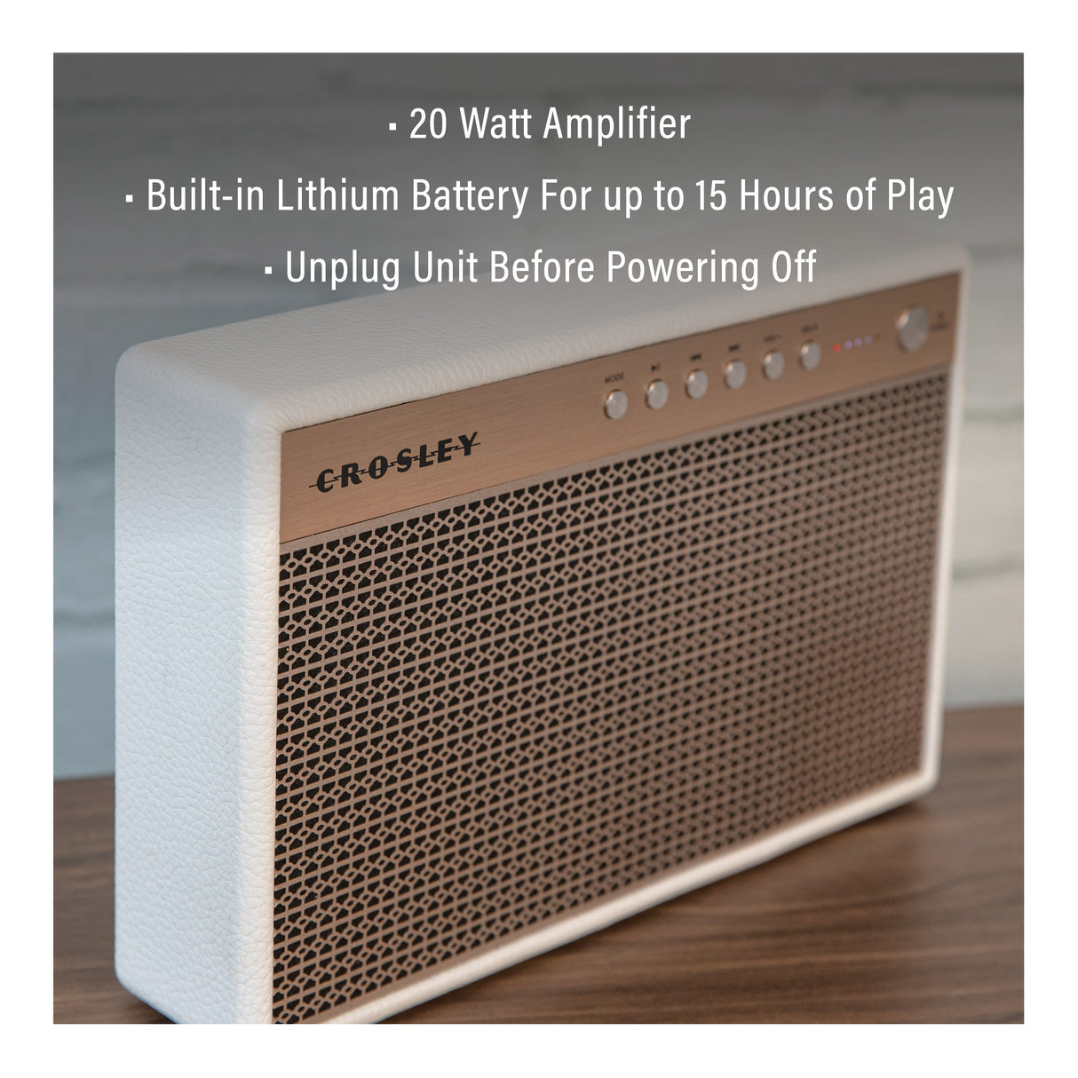 Crosley Montero Bluetooth Speaker (White)