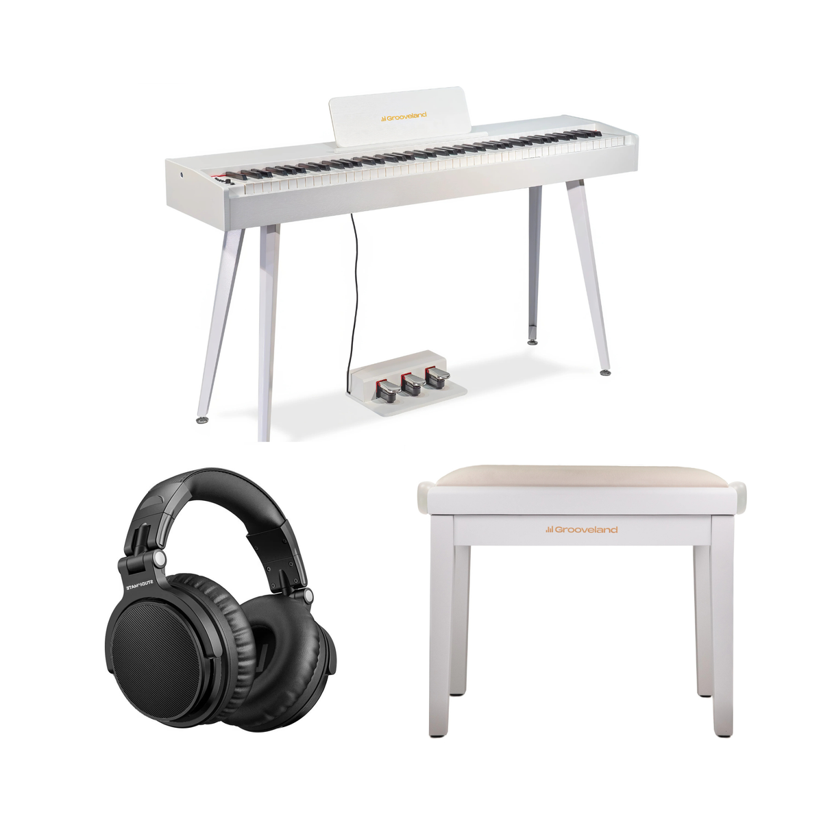 Grooveland DDP-140 El Klaver (Blanco) Bundle