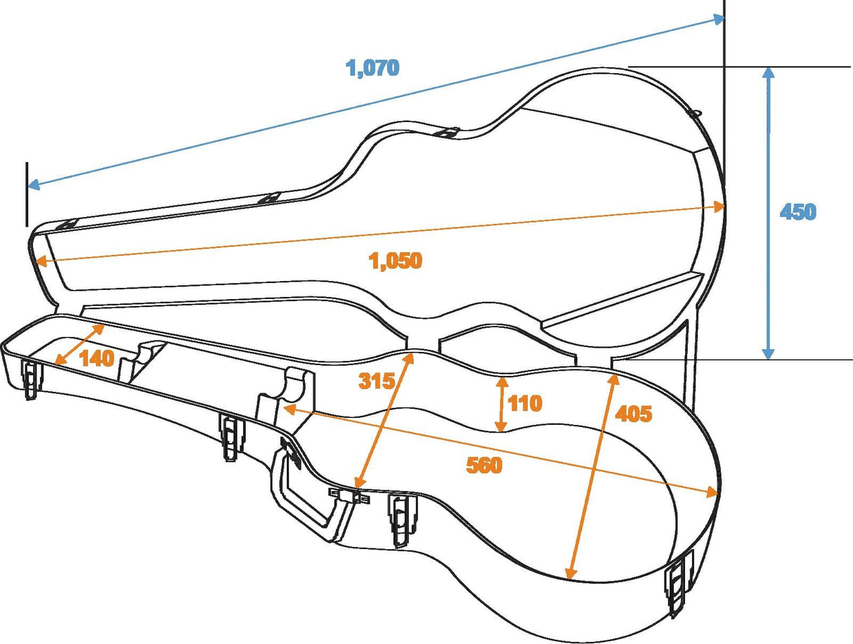 ABS Hard-case for acoustic guitar