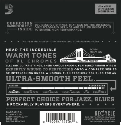 Daddario ECG24 Cuerdas de Guitarra (Jazz Light, 11-50)