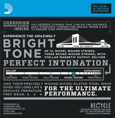 Daddario EXL120-3D Guitar Strings (Super Light 09-42) 3-Pak