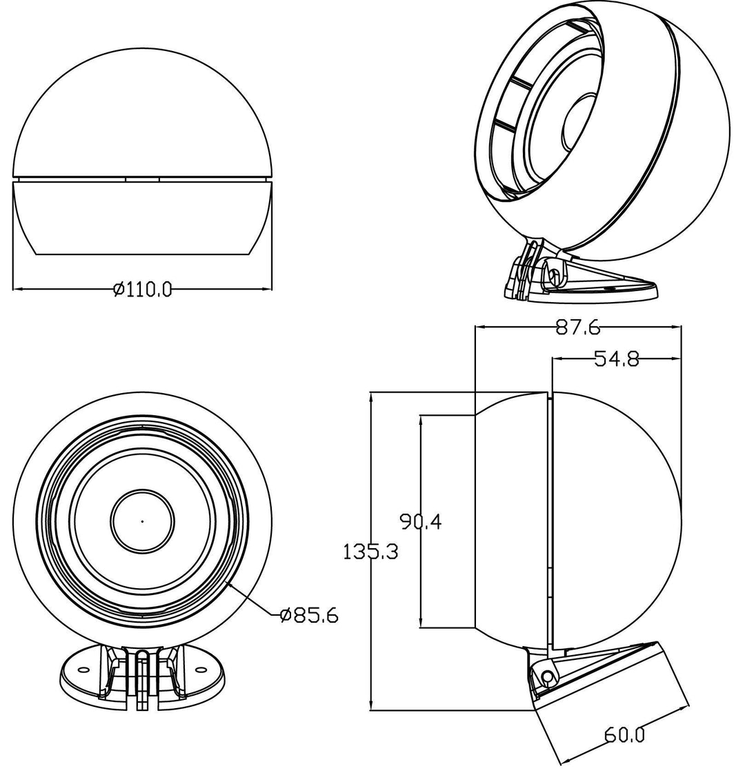 Blaupunkt Altavoz Esférico 55 vatios.