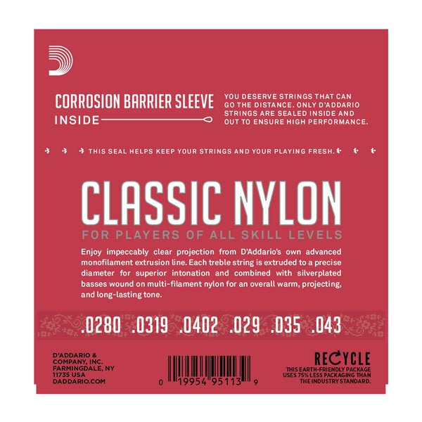 Daddario EJ27N Classic Nylon Guitar Strings