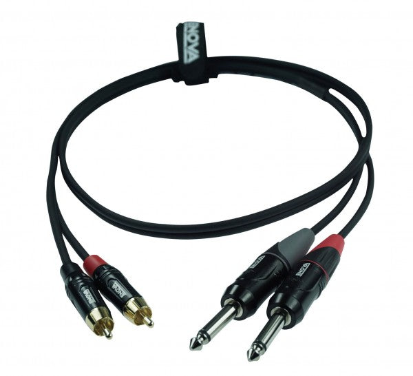 Cable adaptador Enova 2 x jack a 2 x Phono 1 metro