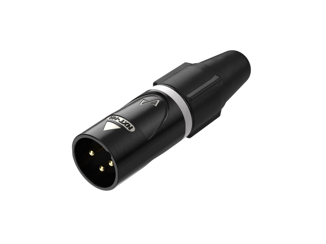 Enova Nxt Conector de cable XLR macho de 3 pines negro con contactos dorados