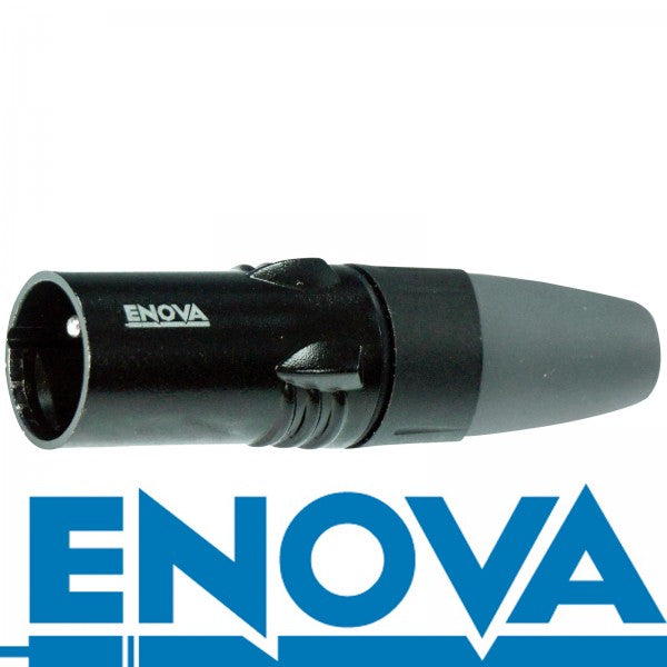 Enova conector de cable XLR macho de 3 pines, negro