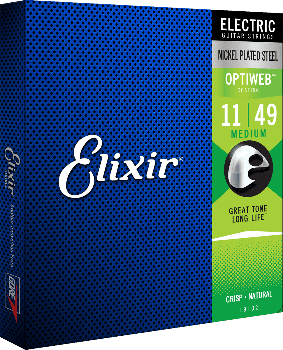 Elixir Optiweb Cuerdas de Guitarra (Medium, 11-49)