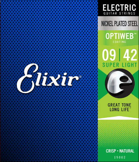 Elixir Optiweb Cuerdas de Guitarra (Super Light, 09-42)