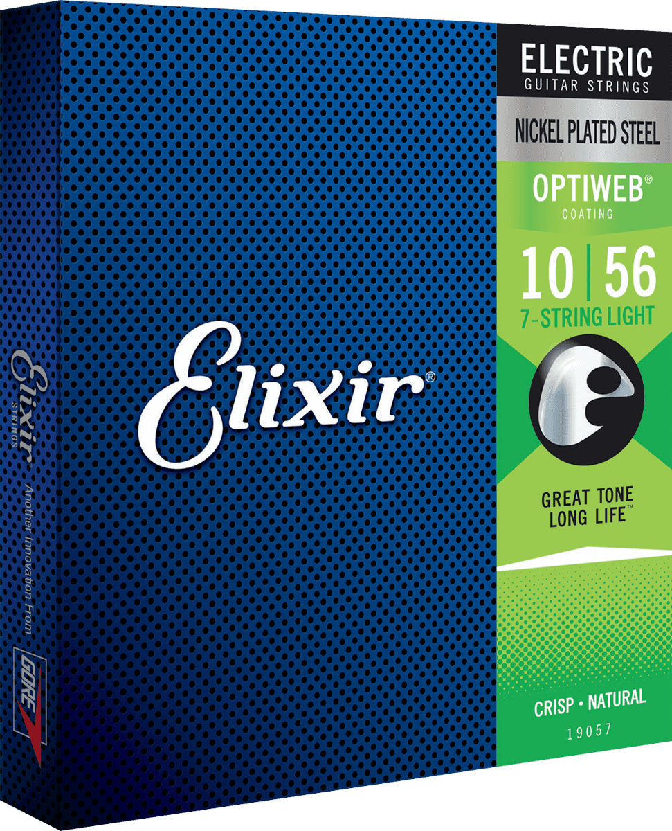 Elixir Optiweb Cuerdas de Guitarra (7-String, 10-56 Light)