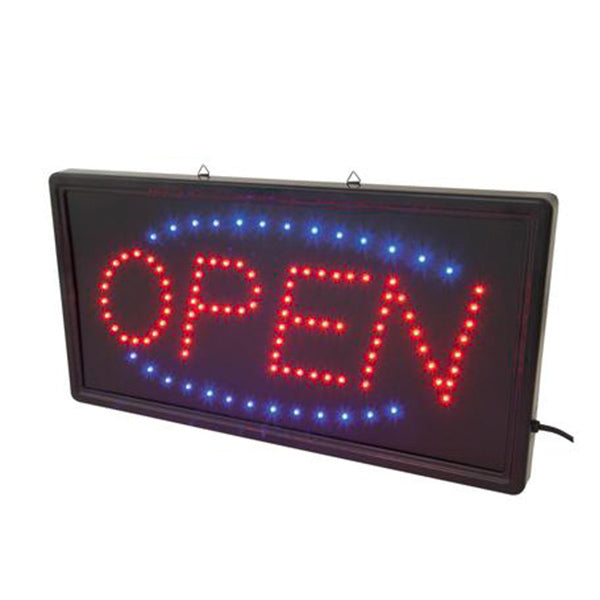 Cartel OPEN, LED