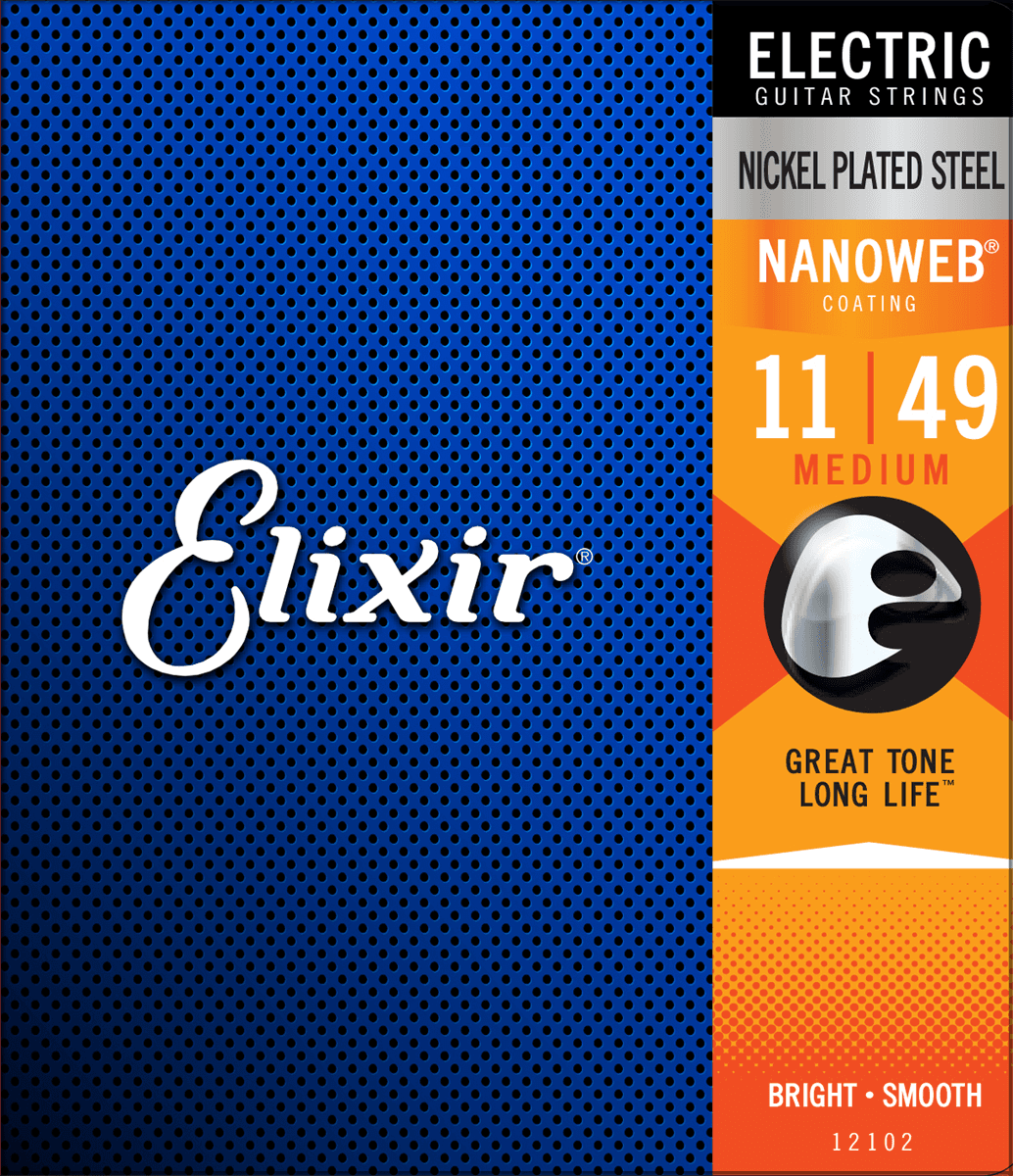 Elixir Nanoweb Guitar Strings (Medium 11-49)