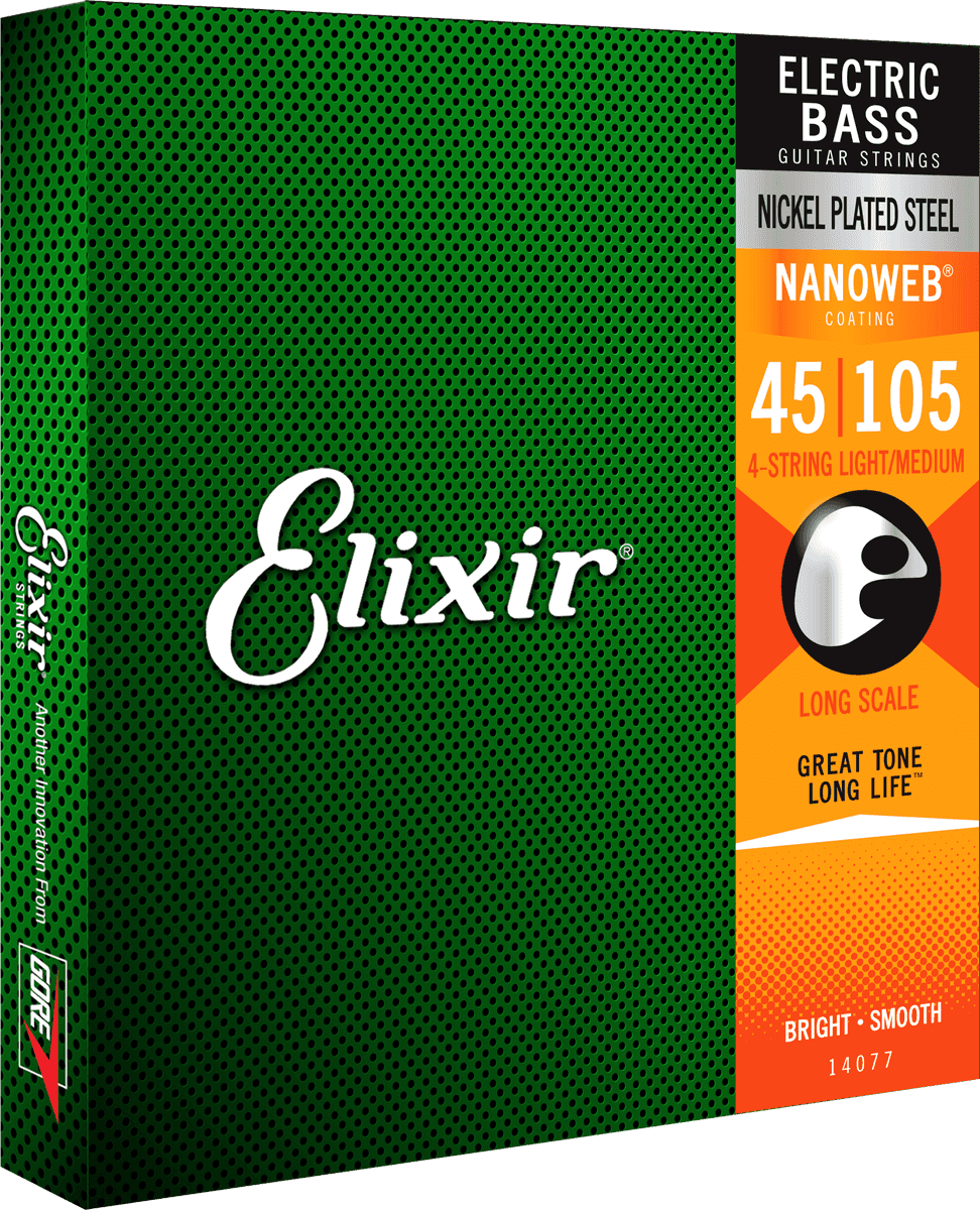 Elixir Nanoweb Nickel Bass String (Medium 45-105)
