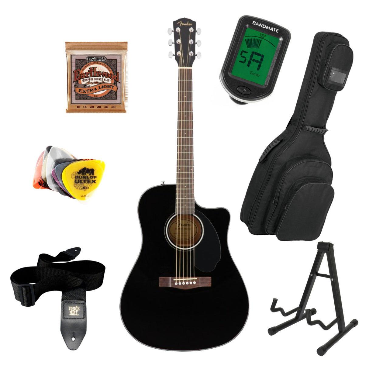 Fender CD-60SCE Starter Kit (Black)