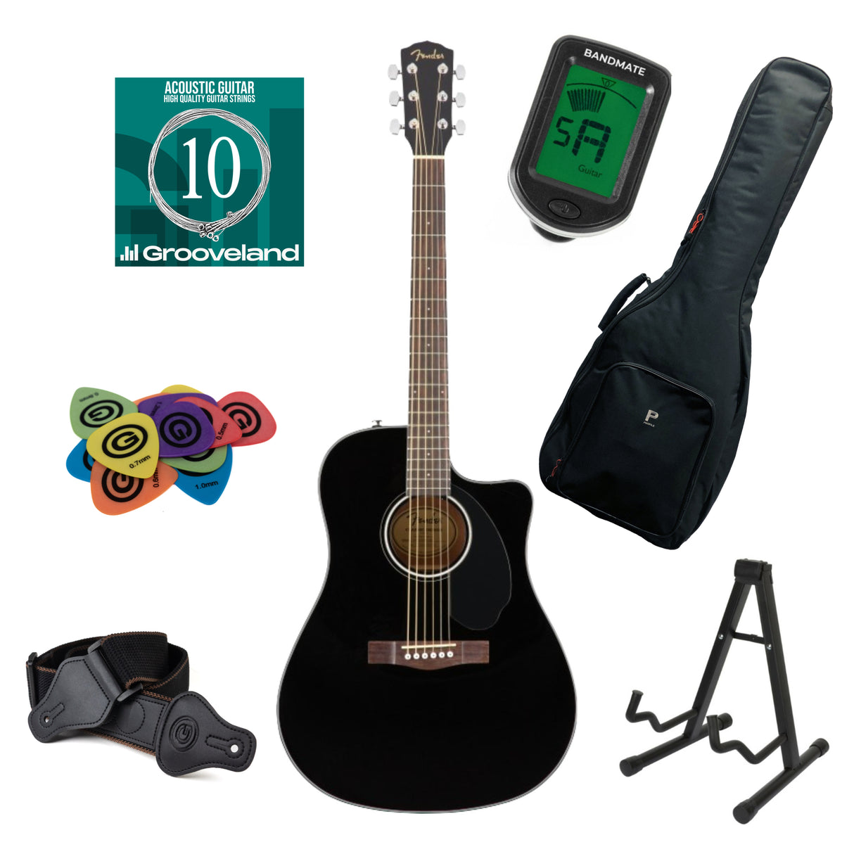 Fender CD-60SCE Starter Kit (Black)