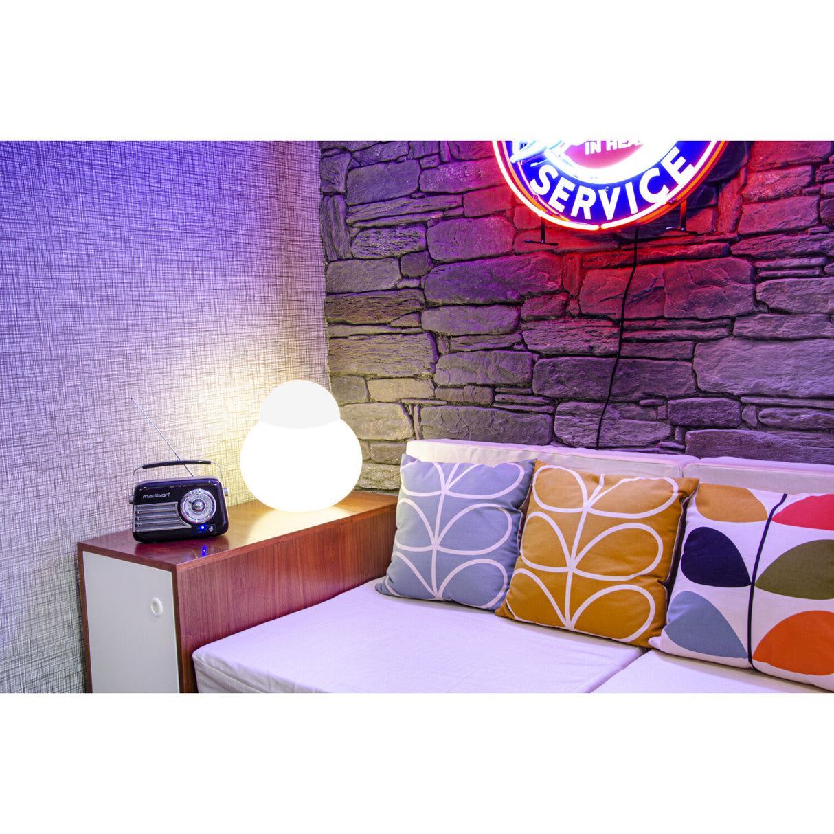 Madison Retro Radio con Bluetooth y FM (Negro)