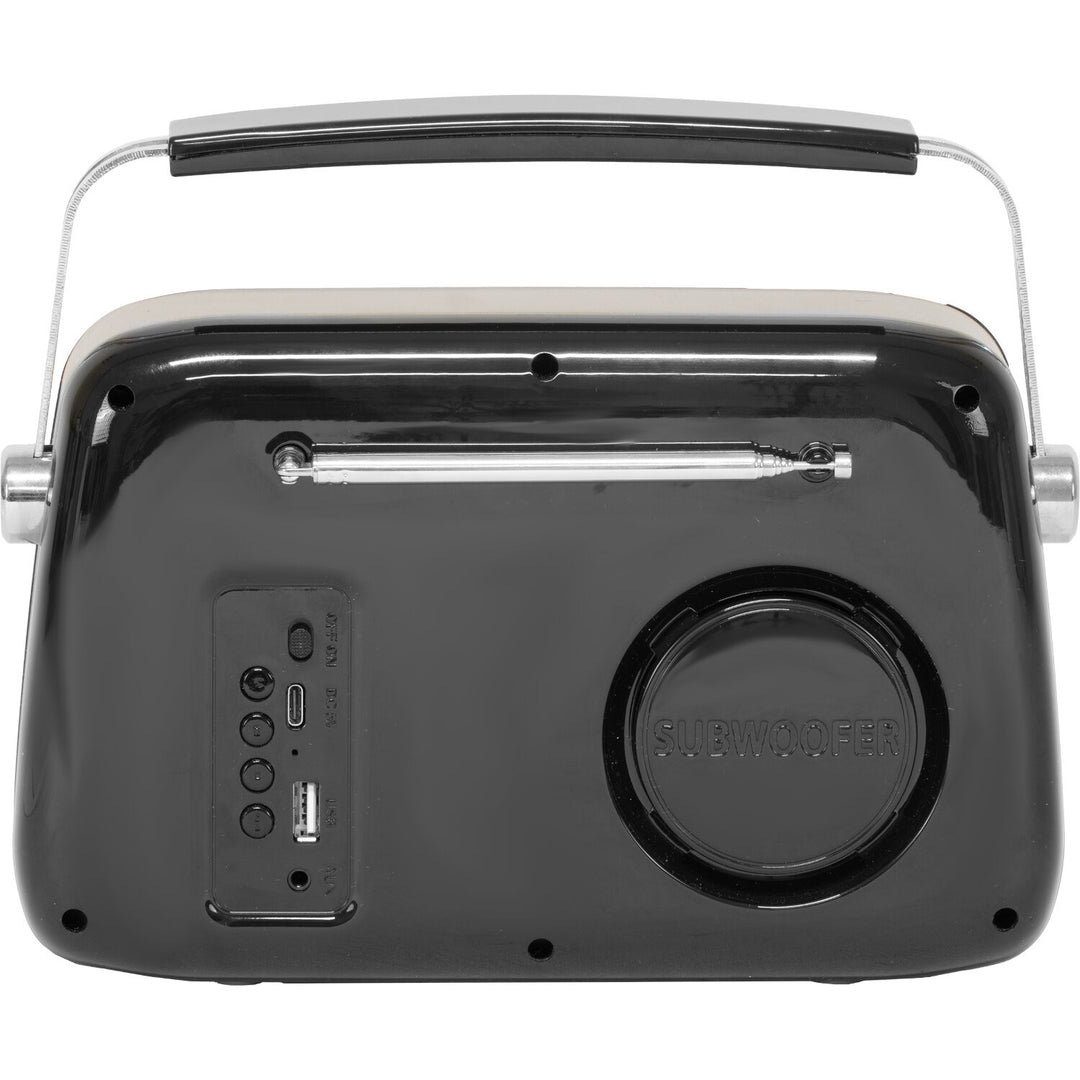 Madison Retro Radio con Bluetooth, FM y DAB (Negro)
