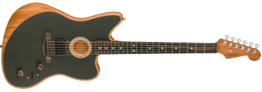 Fender American Acoustasonic Jazzmaster Guitarra eléctrica (Tungsten)