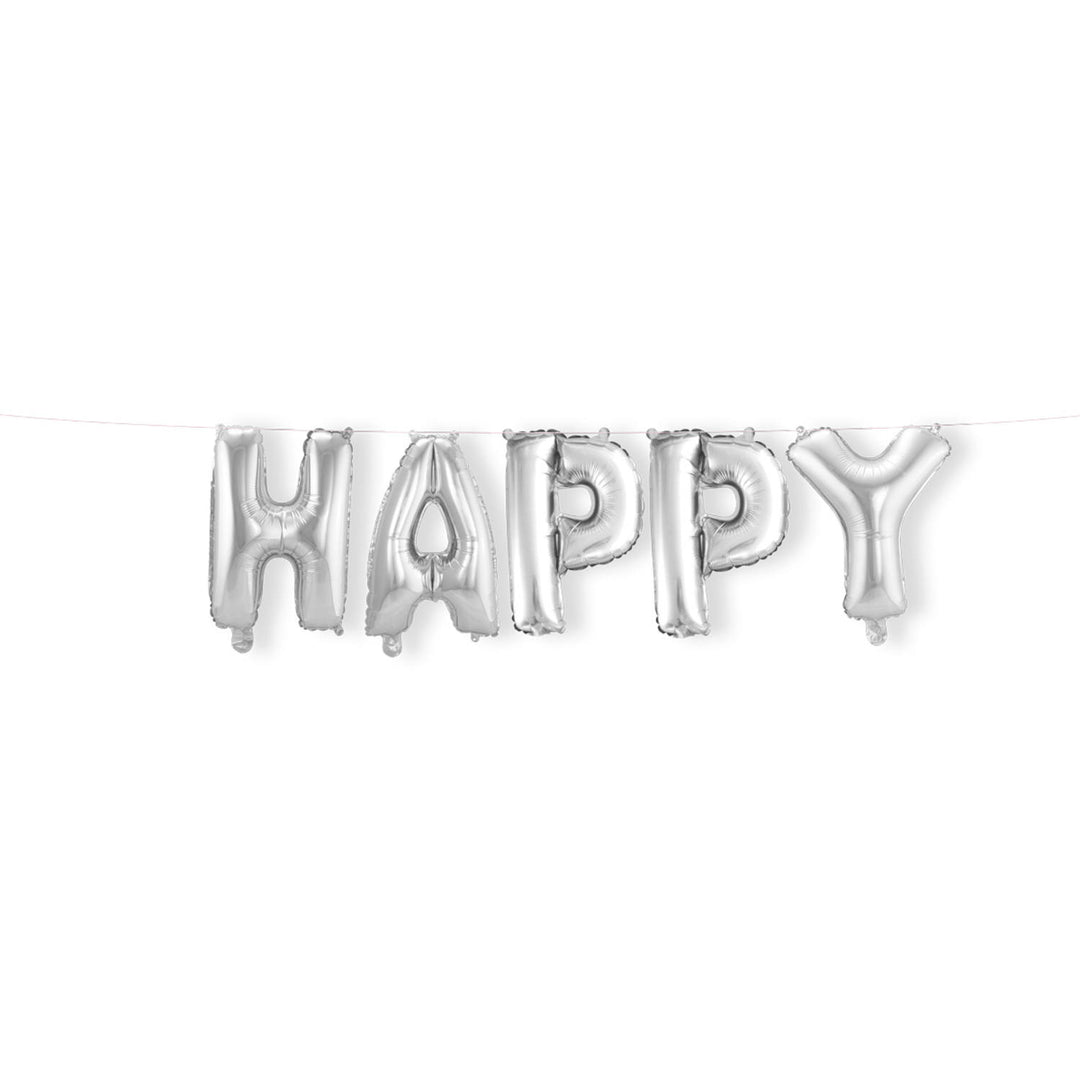 Globo de Foil 'Feliz' (Plata, 36cm)