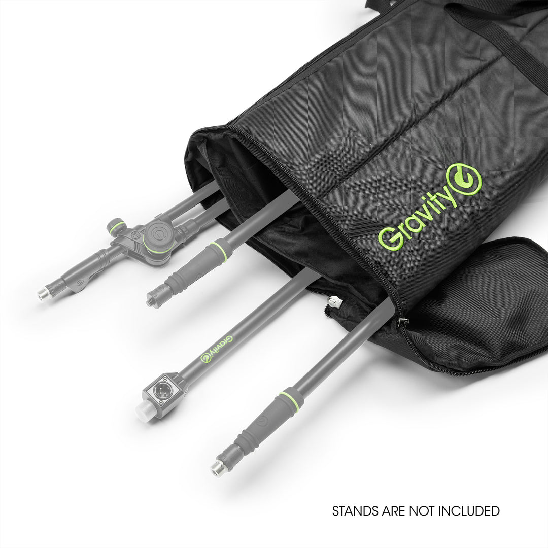 Gravity BG MS PB 4 B - Bolsa de transporte para 4 soportes de micrófono con base de placa