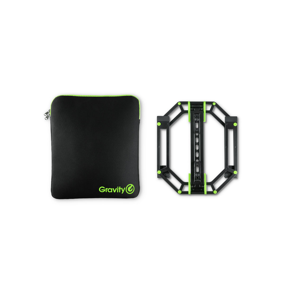 Gravity LTS 01 B SÆT 1 - Soporte ajustable para ordenadores portátiles y controladores, incluida bolsa protectora de neopreno