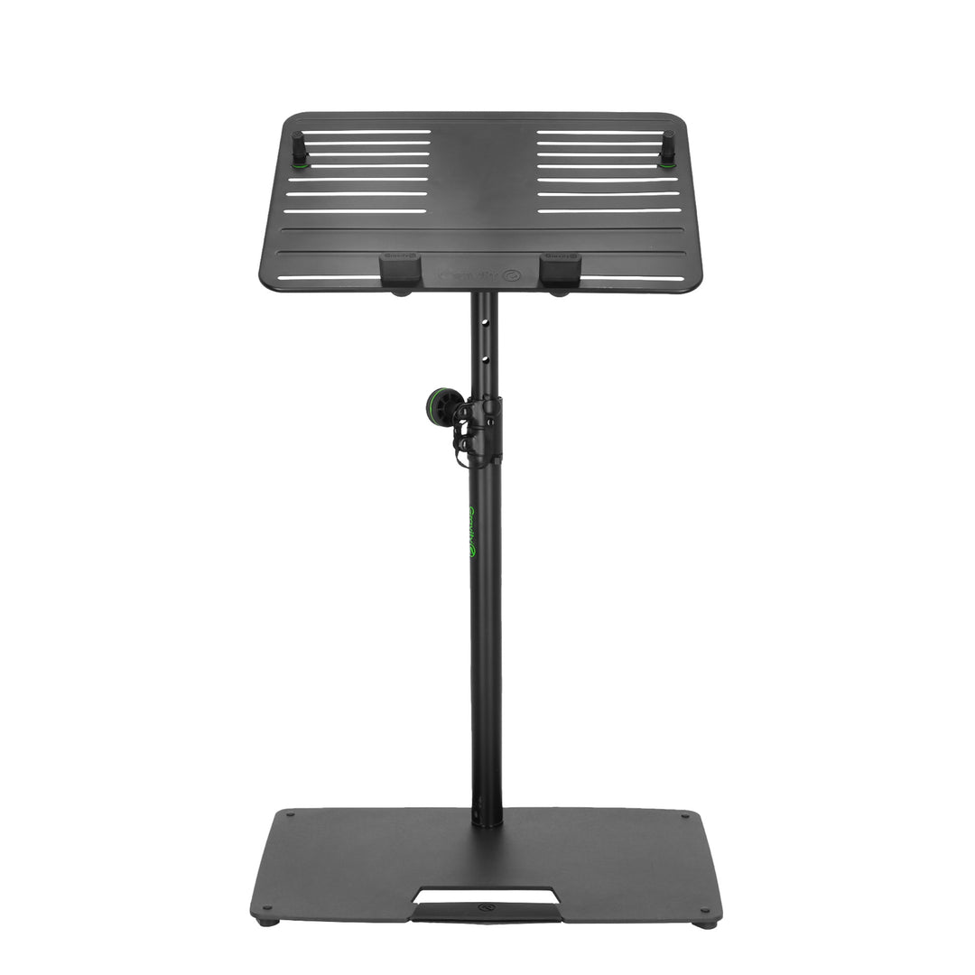 Gravity LTS T 02 B - stand universal para portátil con varillas de sujeción ajustables y base de acero, negro
