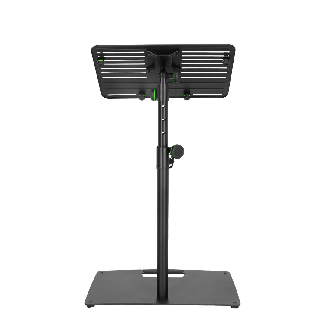 Gravity LTS T 02 B - stand universal para portátil con varillas de sujeción ajustables y base de acero, negro