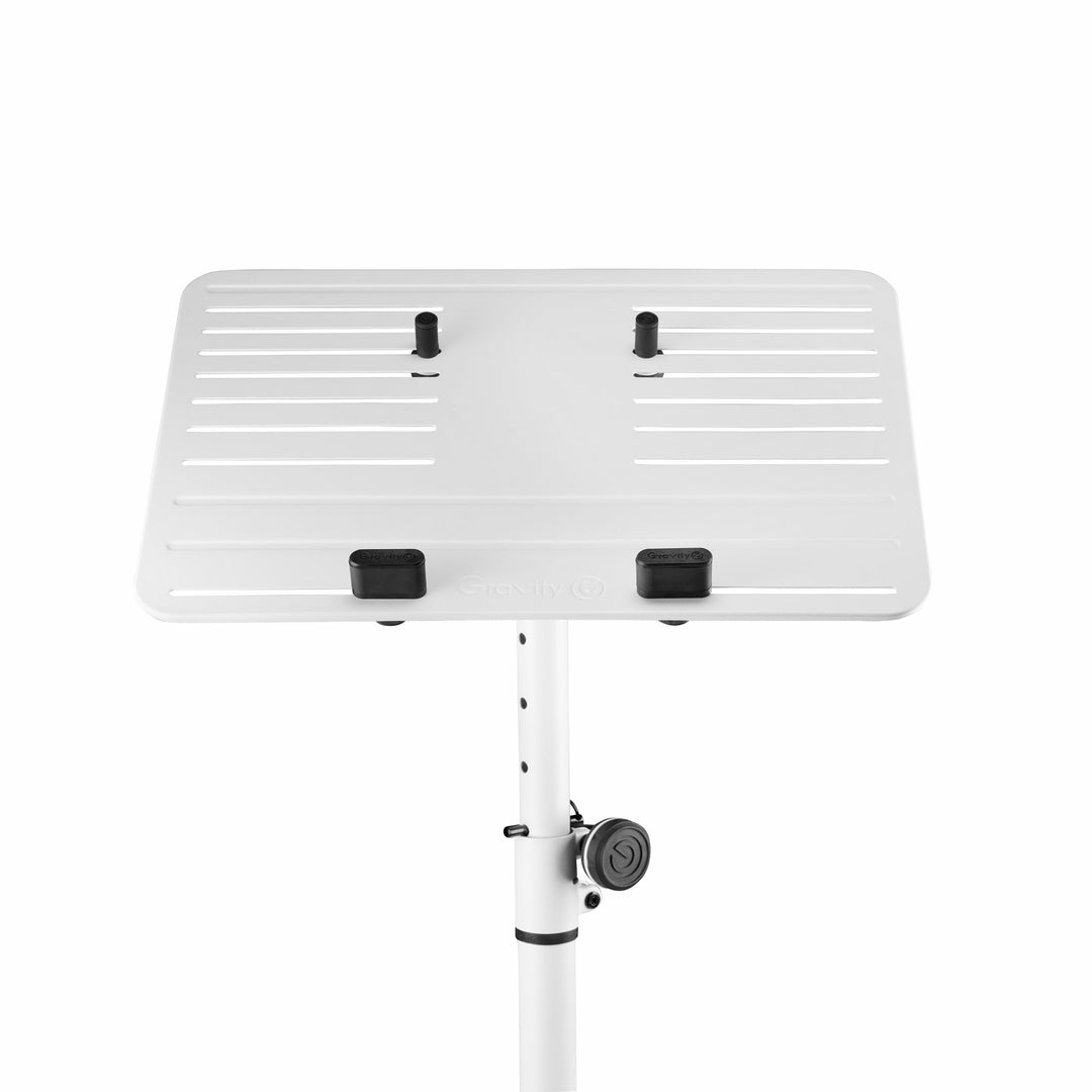 Gravity LTS T 02 W - Soporte universal para portátil con varillas de soporte ajustables y base de acero