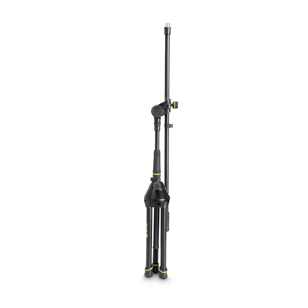 Gravity MS 4221 B - Pie de micrófono corto con trípode plegable y brazo boom ajustable en 2 puntos