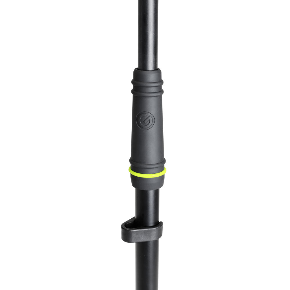 Gravity MS 4221 B - Pie de micrófono corto con trípode plegable y brazo boom ajustable en 2 puntos