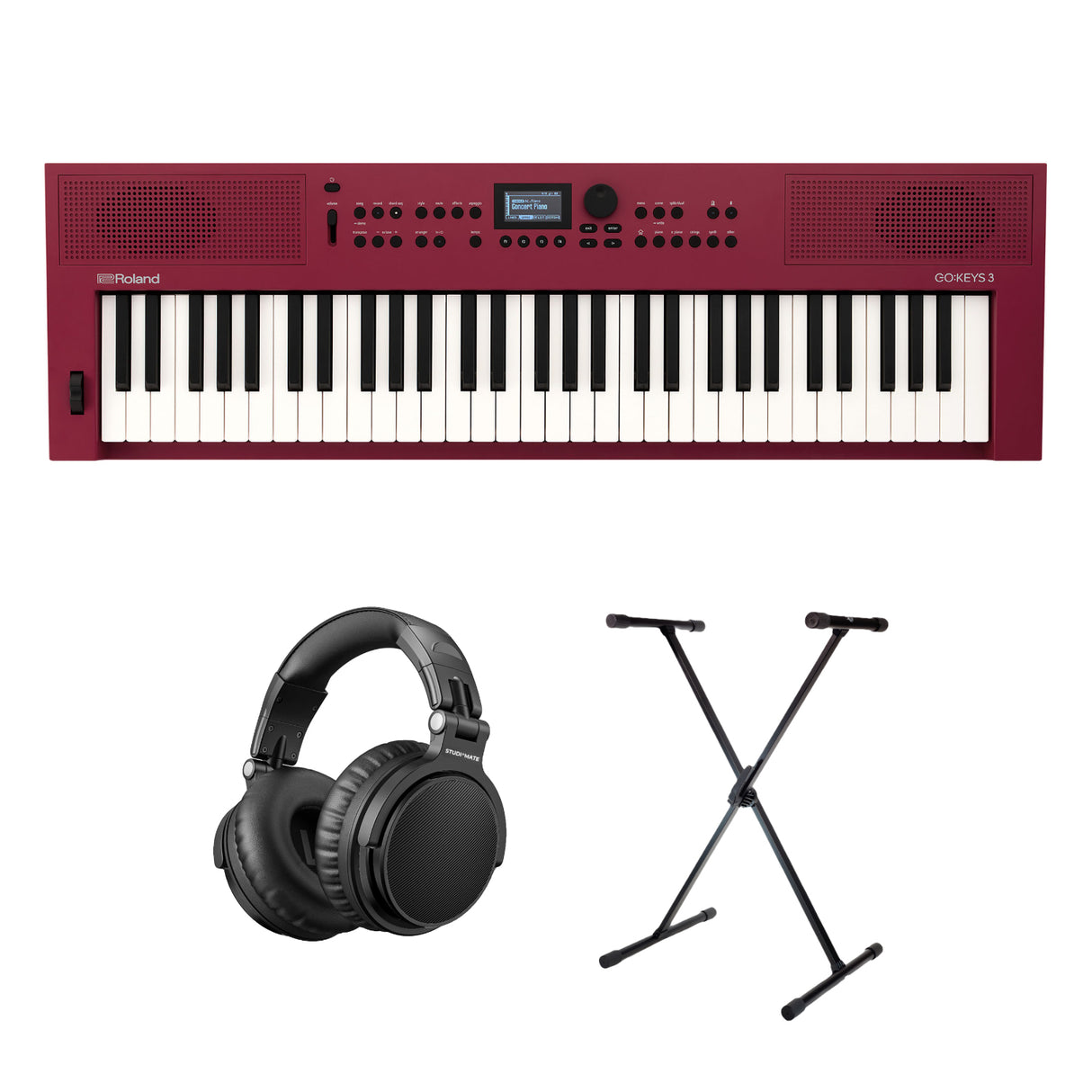 Roland GO:KEYS 3 Starter Pack (Dark Red)