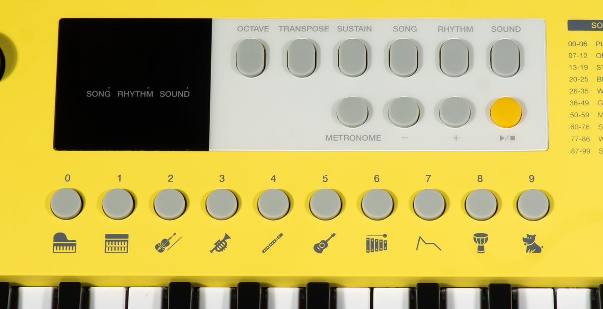Grooveland E237 Teclados (Amarillo suave)