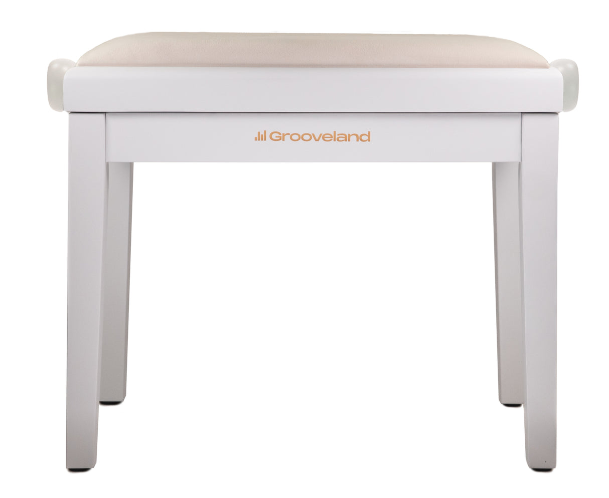 Grooveland KB200 Banco para piano (Blanco Mate)