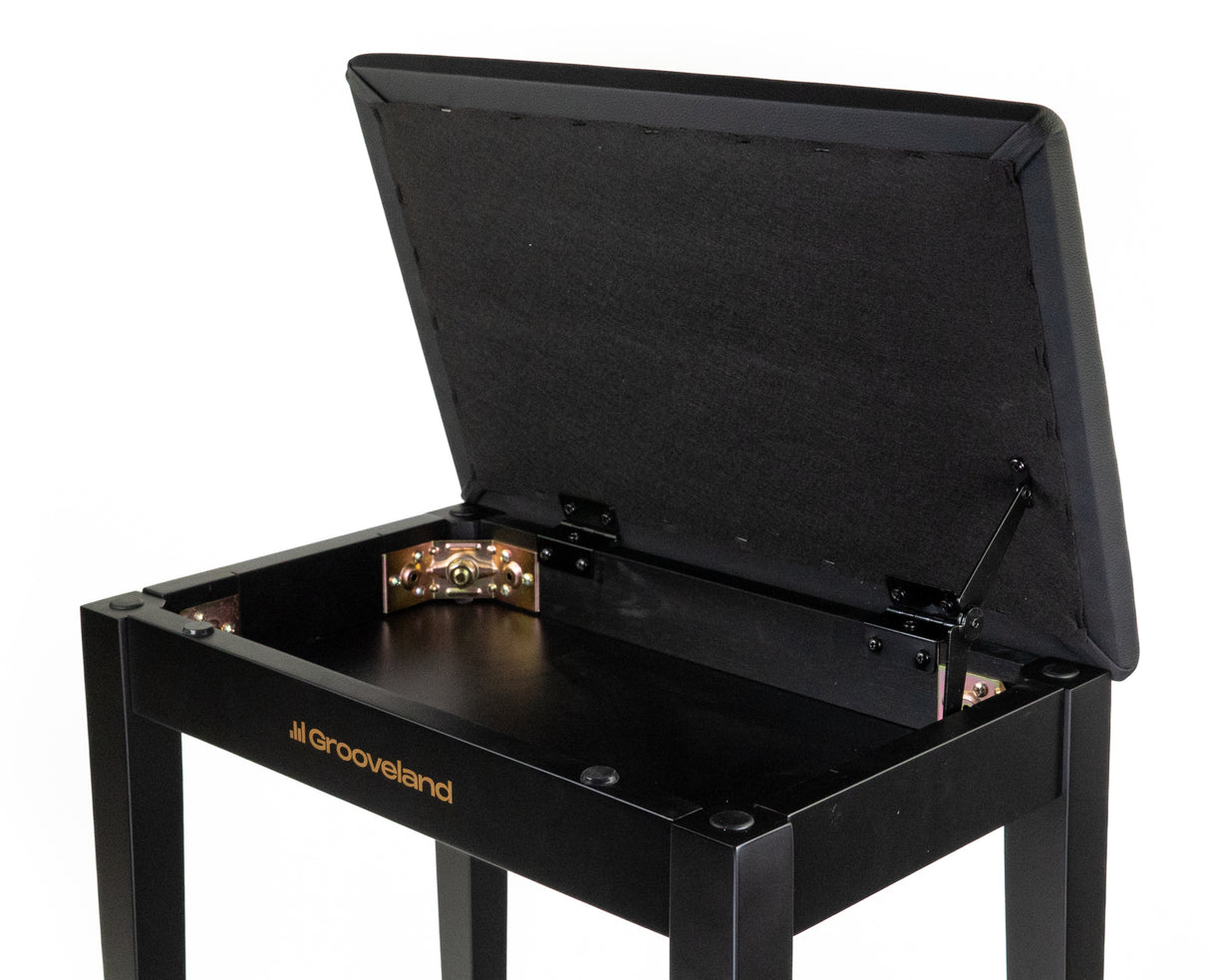 Grooveland KB100 Banco para piano (Negro mate)
