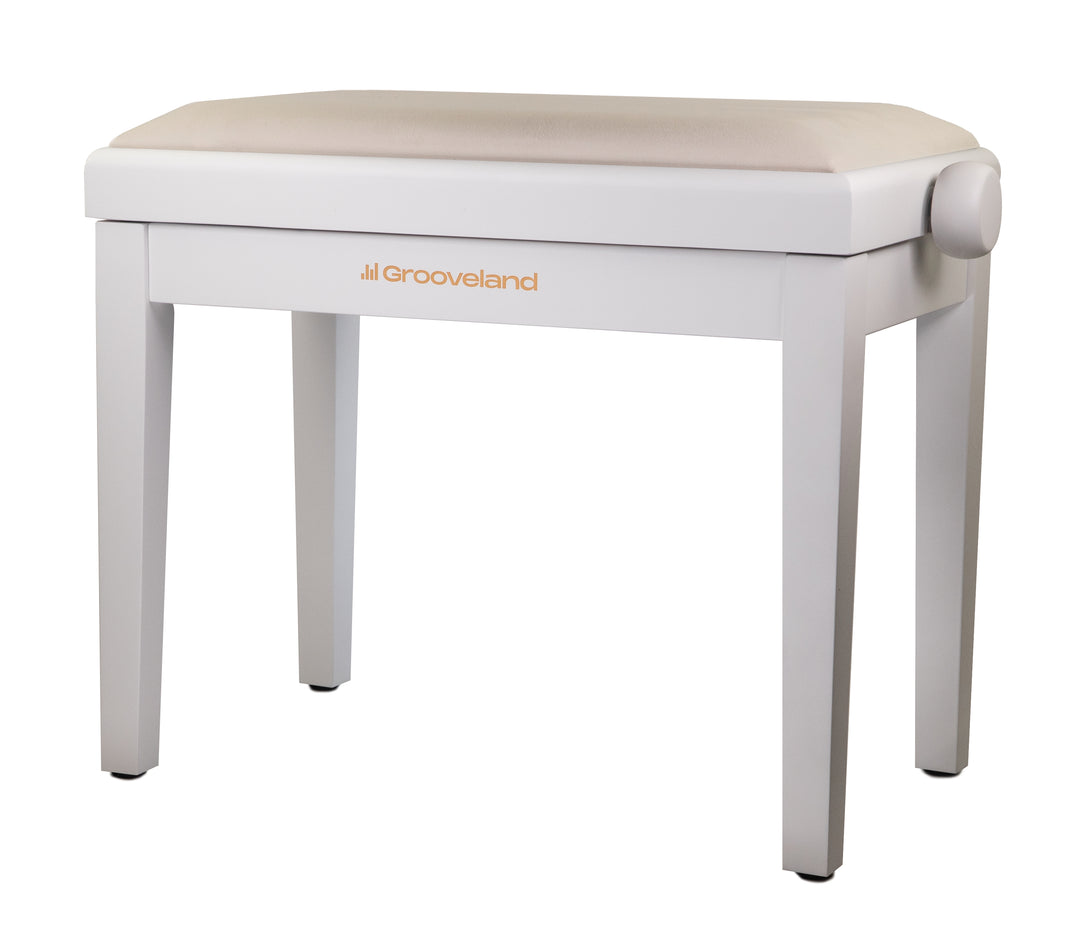 Grooveland KB200 Banco para piano (Blanco Mate)