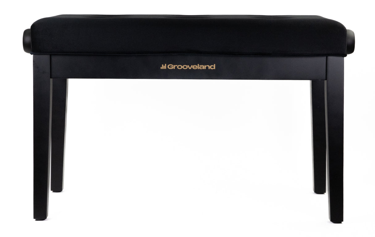 Grooveland KB320 Banco doble para piano (Negro mate)
