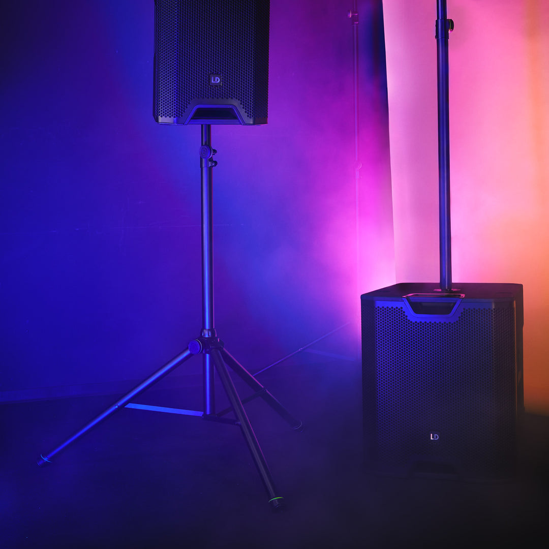 Gravity SP 5211 GS B - soporte de altavoz con muelle de gas de 35 mm, aluminio, negro