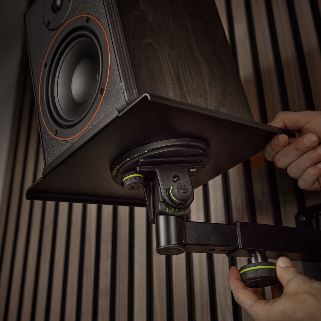 Gravity SP WM 1 B - Soporte de pared para monitores de estudio con posibilidad de inclinación y giro