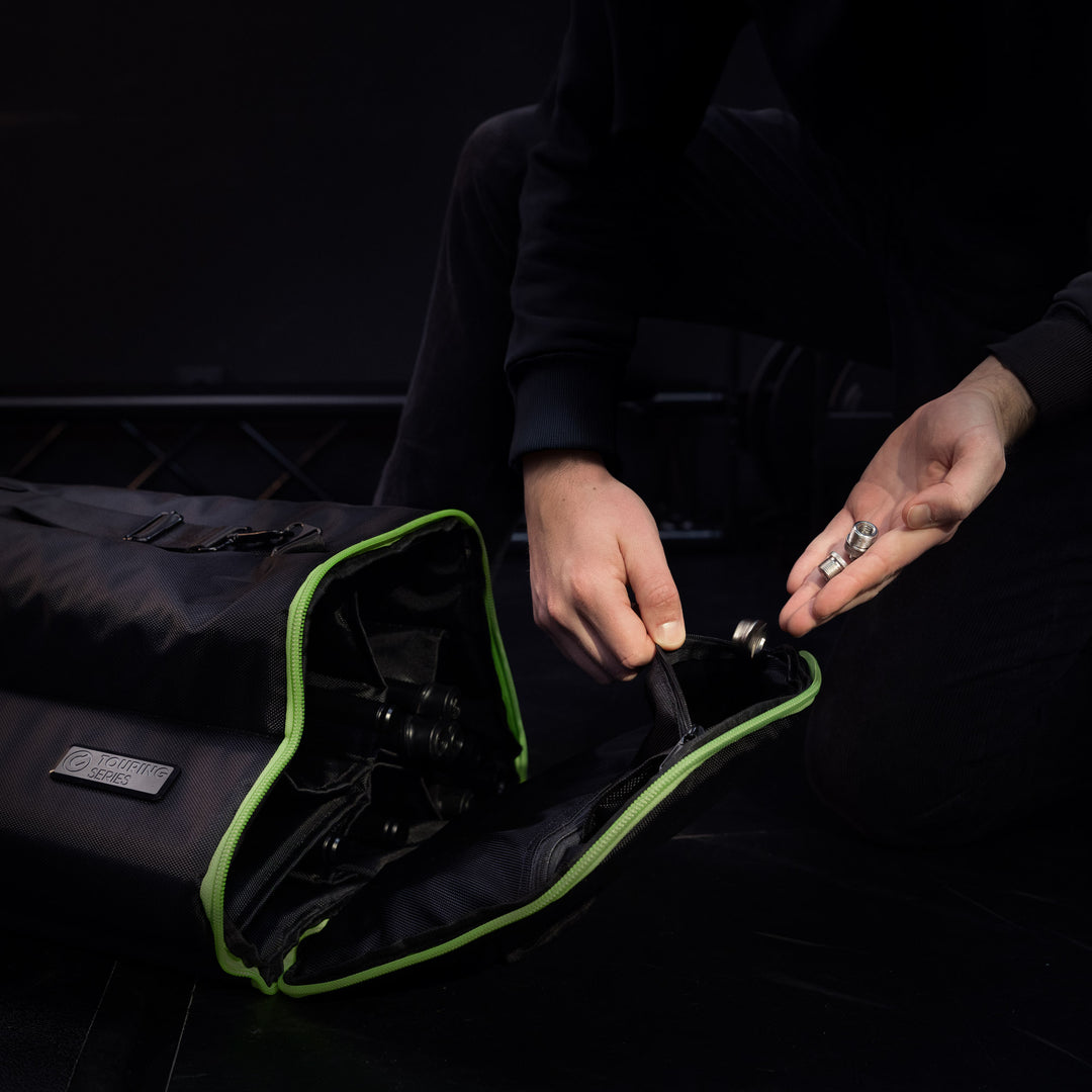 Gravity TBG MS 6 B - Bolsa de transporte Touring para hasta seis soportes de micrófono, con ruedas