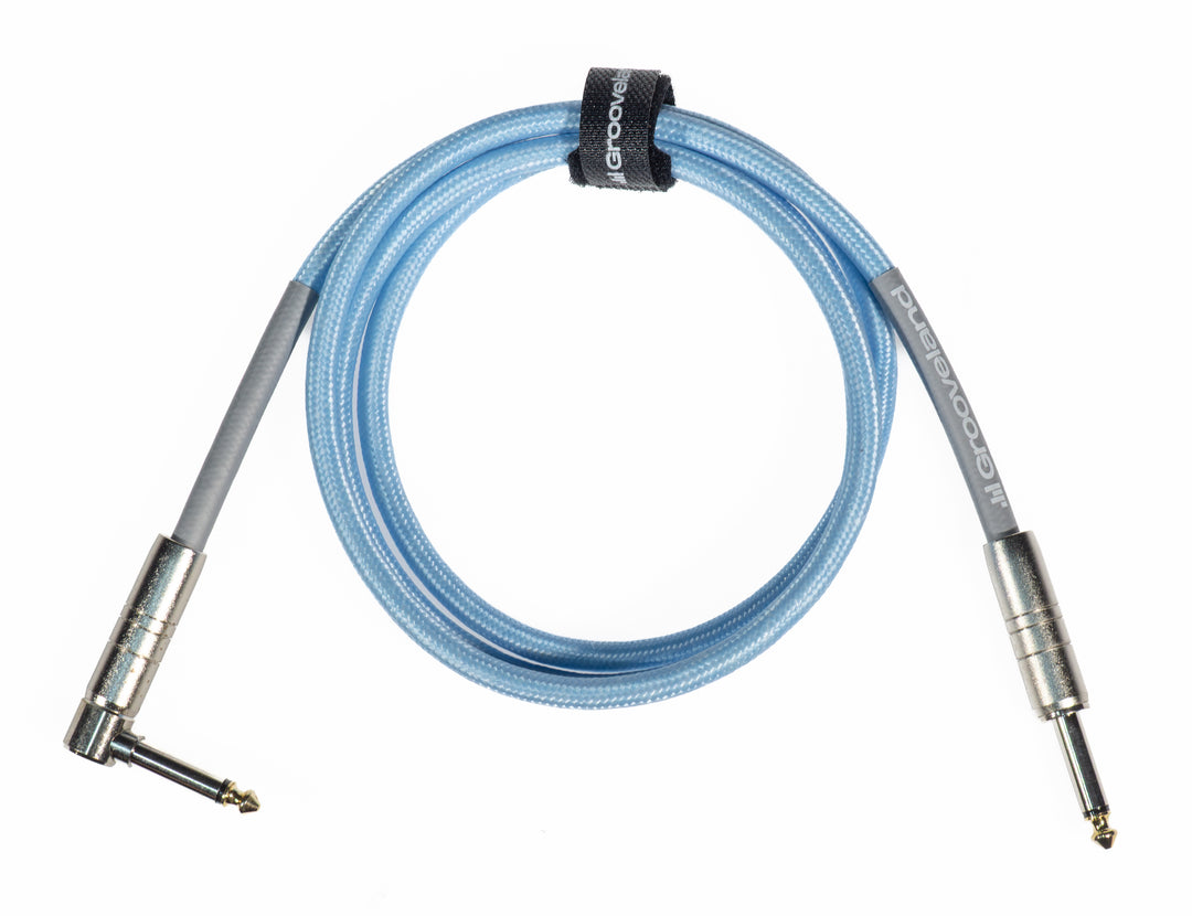 Grooveland Tweed Cable de Guitarra en Ángulo (1,5m - Azul)