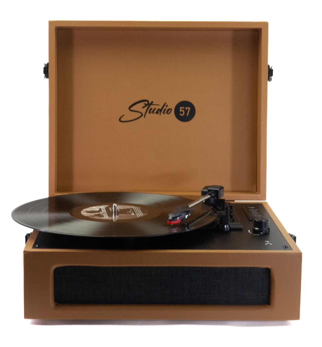Studio 57 Groovy Tocadiscos con soporte para LP (Earth)